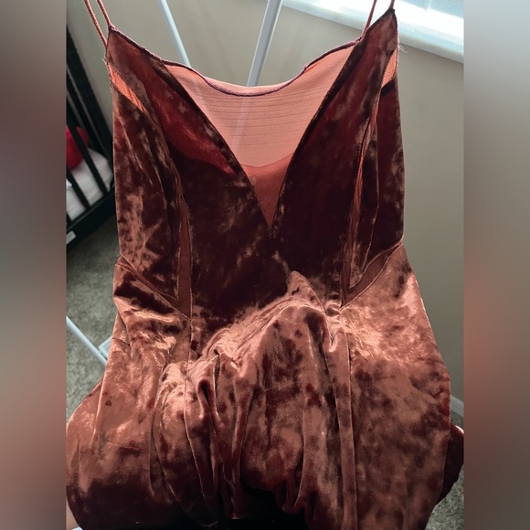 Free people long velvet slit dress - Picture 7 of 8